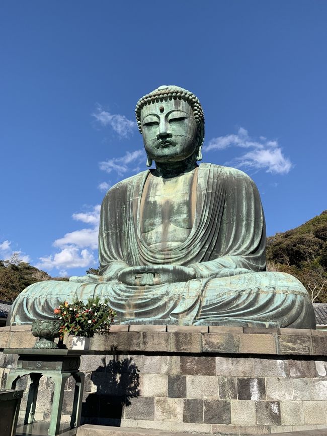 鎌倉で神社や寺院に参拝して、御朱印を頂きました。<br />北鎌倉から鎌倉、長谷を回り最後は江ノ島へ。<br />たくさん歩いた一日でした。