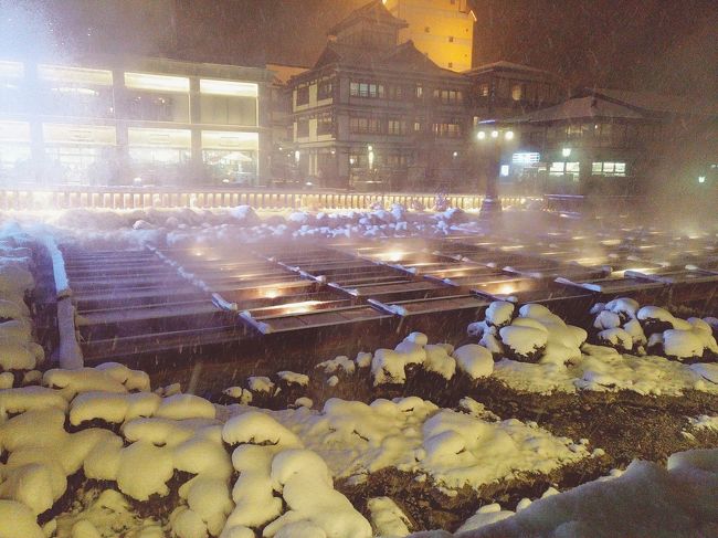 年末、12/28(金)~30(日)の日程で、念願だった草津温泉へ行ってきました。<br /><br />名古屋からだと、かーなーり遠い草津温泉。<br />しかも年末、天気や混み具合はどんなもんかな?と思い向かいました。<br />結果、草津温泉は雪!<br />混み具合は、世間の休み始めより1日早く向かったことが幸いした気がします。<br /><br />東京は年末に営業しているところが限られるため、結果的に食い倒れの旅に(^^;)<br />でも、それはそれで楽しかったです。