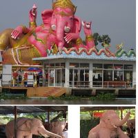 「ハッピーツアー」でピンクのガネーシャとアユタヤ。２つの現地ツアーをダブルで一日で回る。