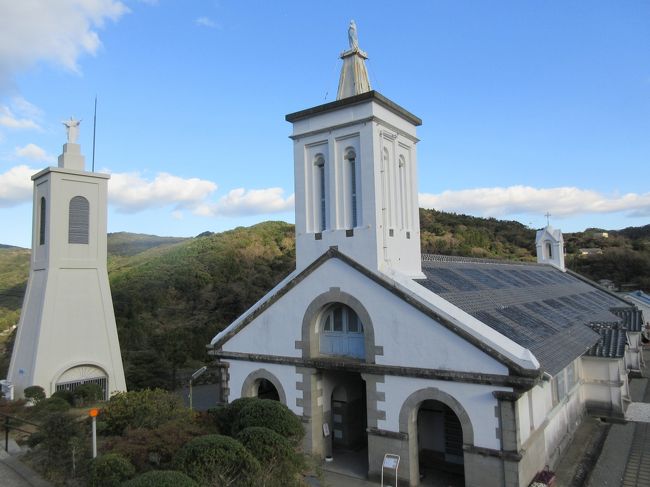 九州の旅その2<br /><br />2018年12月29日<br /><br />1155 特急かもめ19号博多発<br />1350 長崎駅着<br />1400 レンタカー長崎駅前<br />1530 出津教会堂<br />1600 大野教会堂<br />1630 道の駅そとめ<br />1730 平和公園<br />1915 ホテルカサノダ(五島町)<br />1944 四海楼でちゃんぽん<br />2025 大浦海岸通り<br />2120 思案橋の宝雲亭で餃子<br />2200 武将門で焼き鳥<br />2330 ホテルへ<br /><br />2018年12月30日<br /><br />0730 洗濯、朝食トースト<br />0830 平和公園<br />0925 浦上天主堂<br />1015 文明堂総本店<br />1019 道路元標<br />1025 出島<br />1125 大浦天主堂<br />1200 グラバー園<br />1305 東山手洋風住宅群<br />1350 めがね橋<br />1418 萬順で金銭餅<br />1437 歩いて風頭公園、龍馬像<br />1500 亀山社中記念館<br />1612 崇福寺<br />1652 丸山町花月ほか散策<br />1705 福砂屋本家<br />1913 文明堂本店<br />2100 魚店亜紗<br />2300 ホテル、シャワー就寝<br /><br />2018年12月31日<br /><br />0635 起床<br />0655 トースト<br />0750 二十六聖人像<br />0820 鹿児島行き高速ランタン号<br /><br />→九州の旅その3鹿児島編へ<br />