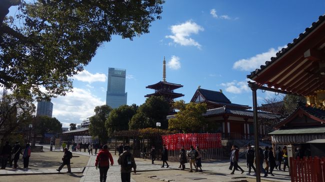 新春初MTB行は愚妻の実家訪問とし、バイクをこぎ出します。目的地は大阪市港区、単独行動ですので道すがらにお寺や神社参りをしつつ訪問することとしました。河内から港区と真西に向かいますので、上町台地が難所と言えば難所です。そこで、休憩地としましたのが、いつもの四天王寺さんです。ここは多くの人出を想像していきましたが何のこと無い比較的閑散としていました。先ずは上町台地までの坂を登りましょう。