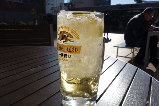 豊洲市場離脱しまして、築地へ。もうお腹も一杯ですから、コーヒー飲んで、散歩して帰るつもりやけど。