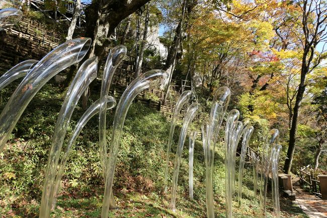 秋の優雅な箱根旅行♪　Vol.16　仙石原：ガラスの森美術館　紅葉ときらめくガラスの競演♪