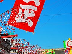 浅草暮-3　浅草寺表参道　仲見世：迎春飾りつけも整って☆雷門-宝蔵門 晴れやかに