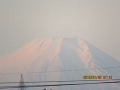 1月8日の朝焼け富士