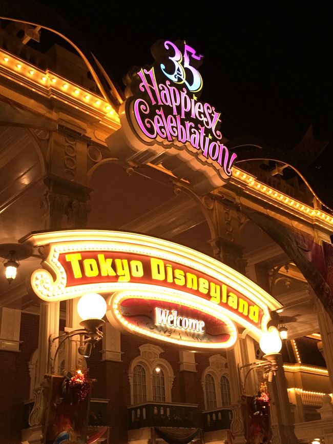 はじめて正月にディズニーランドへ行きました!<br />1月3日の夜に ディズニーランドに入場しましたが、かなりの人で驚き!<br /> 4時間しかいられませんでしたが、乗り物も沢山乗れて、家族で良い時間となりました!