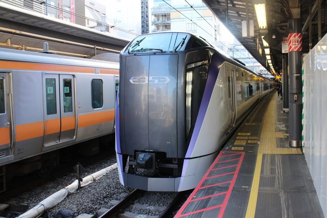 年末の一日。乗り物をメインに街歩きを楽しむ。<br />中央線E353系と車窓風景、年の瀬の華やぎを感じる松本街並歩き、それに長野道を走行する高速バスの様子。<br />新幹線ならば、わずかな時間で済むところだが、雪景色の山岳風景や冬の車窓風景を眺めながら過ごす時間は悪くない・・・<br />年末年始の賑わいを前に、古い街並みは味わいを増していた。