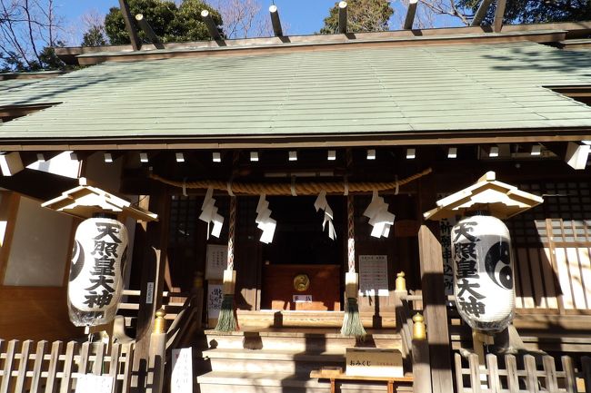 　川崎市幸区南加瀬1に鎮座する天照皇大神（https://4travel.jp/travelogue/10822864）は「てんしょうこうたいじん」あるいは「てんしょうこうだいじん」と読む。<br />　神奈川県神社庁のWebの天照皇大神の御由緒には、「当社は鎌倉時代末期の元弘年間（1331年～1334年）に建てられ、太田道潅がこの地に築城を企画して参篭した暁の夢に、東北の空に丹頂鶴の舞うのを見て、そこに千代田城を築いたという由緒をもつ。 <br />　また、明応の頃（1492年～1501年）、小田原北条氏の祈願所となり、早雲の曽孫の氏政によって荘厳優美な八棟造の社殿が建てられ、毎月北条氏の代参を迎えて月次祭を執行した。しかし、北条氏の滅亡時、武蔵の兵の乱により、本殿下の石櫃のみを残して社殿および旧記のすべてを焼失した。 <br />　のち、江戸時代、天保八年（1837年）に村民が旧時を偲んで本殿と拝殿を再建し、次いで明治十七年（1884年）、拝殿を改築、大正四年（1915年）には神明神社・石神社をはじめとする村内五社を合祀して、冬至の日に星祭を斎行した。」とある。創建は元弘年間とあるから古社である。しかし、「本殿下の石櫃」などは見落としてしまっていた。宮司さんに聞くと、この神社は古墳の上に建っているという。昭和62年（1987年）に設置された看板（https://4travel.jp/travelogue/10822878）によると、確認されている加瀬台古墳群の古墳の数は11基あるとされている。その7号墳の上に本殿が建っていたということである。7号墳は径27mの円墳とあるが、径とは直径のことであろう。回って見るとお饅頭型をしている。<br />　拝殿横に4つ並ぶ境内社のうち一番高いのが浅間社で、富士山を向いているのだという。階段を下りたところに社務所があり、その横の欅の大木の横から富士山が見えるという。しかし、前回、今回と富士山は雲に隠れていた。<br />（表紙写真は天照皇大神拝殿）