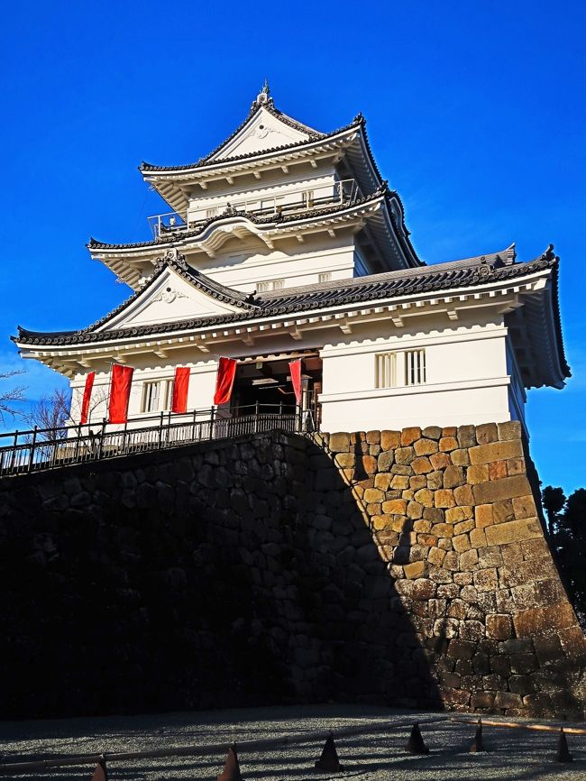 小田原城は、神奈川県小田原市にあった、戦国時代から江戸時代にかけての日本の城（平山城）で、北条氏の本拠地として有名である。江戸時代には小田原藩の藩庁があった。城跡は国の史跡に指定されている。 <br /><br />北条早雲氏は、居館を今の天守の周辺に置き、後背にあたる八幡山を詰の城としていた。3代当主北条氏康の時代には難攻不落、無敵の城といわれ、上杉謙信や武田信玄の攻撃に耐えた。江戸時代に居館部が近世城郭へと改修され、現在の小田原城址の主郭部分となったが、八幡山は放置された。最大の特徴は、豊臣軍に対抗するために作られた広大な外郭である。慶長19年（1614年）、徳川家康は自ら数万の軍勢を率いてこの総構えを撤去させている。現在も北西部を中心に遺構が残る。<br /> <br />小田原城は、江戸時代を通して2度も大地震に遭い甚大な被害を受けている。天守が再建されたのは宝永3年（1706年）で、この再建天守は明治に解体されるまで存続した。 <br /><br />建造物としては、本丸に天守および桝形の常磐木門、二の丸には居館、銅門、平櫓がそれぞれ設けられ、小田原城全体では、城門が13棟程、櫓が8基程建てられていたものと考えられている。<br />明治初期に殆どの建物が取り壊されたが、本丸・二の丸・茶壺曲輪・馬屋曲輪は復元が進んでいる。<br /><br />1950年（昭和25年）関東大震災で崩壊した天守台の整備を開始。その後、小田原城址は小田原城址公園として整備される。<br />1960年（昭和35年）5月25日：天守の再建工事が完成。現在、小田原市では、城の中心部を江戸末期の姿に復元することを計画しており、天守の復興を手始めに1971年（昭和46年）には常盤木門（ときわぎもん）（外観復元）、1997年（平成9年）には銅門（あかがねもん）、2009年（平成21年）には馬出門を復元した。<br />2006年（平成18年）4月6日：日本100名城（23番）に選定された。<br />2016年（平成28年）5月1日：耐震工事と修復が終了し、再公開された。<br /><br />1938年（昭和13年）8月8日、「小田原城跡」として国の史跡に指定された。史跡指定範囲は、小田原市城内・本町・栄町・浜町・城山・板橋・十字・谷津・南町におよんでいる。<br />（フリー百科事典『ウィキペディア（Wikipedia）』より引用）<br /><br />小田原城　については・・<br />https://odawaracastle.com/<br />https://www.asoview.com/note/818/