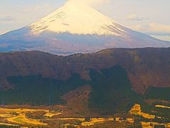 箱根-6　大涌谷⇒桃源台　箱根ロープウェイで　☆富士山:壮大な展望に恵まれ