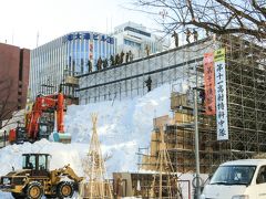 札幌雪祭り準備風景