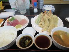 沖縄・久米島２０１９冬（１３）久米島最後の夜、島の居酒屋で天ぷら定食はボリュームたっぷり