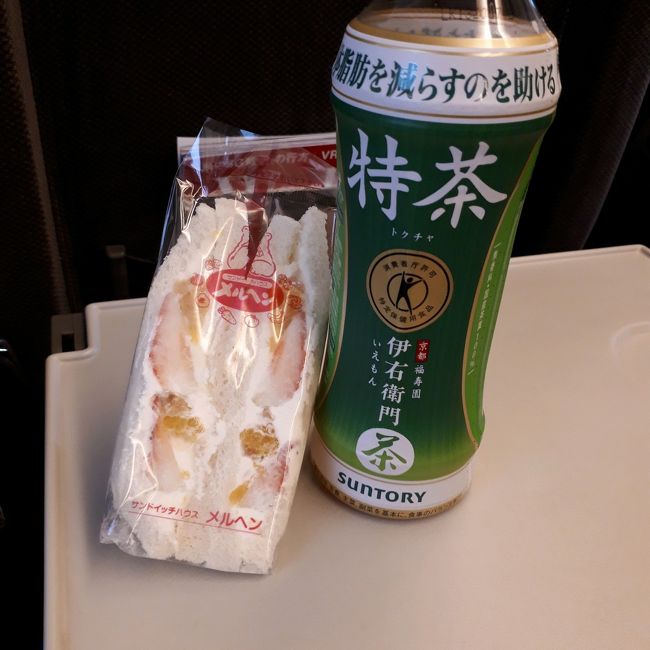 大阪行きの新幹線に乗る前に、品川駅のお粥やさんで、朝ごはん。<br />スープストックの系列店らしく、ものすごく美味しくて身体に染みました。<br />メルヘンのフルーツサンドと塚田農場のチキン南蛮を買って乗り場へ。<br />ぷらっここだまの特典のジュースをキオスクで交換しました。<br />特茶も交換できるなんてお得！<br /><br />ホテルが新大阪駅の近くだったので、食事はほぼその周辺で済ませてしまいました。<br />たこやき、串カツ、お土産に赤福。<br /><br />大阪城にも寄れたので、短い時間ですが充実した旅になりました。