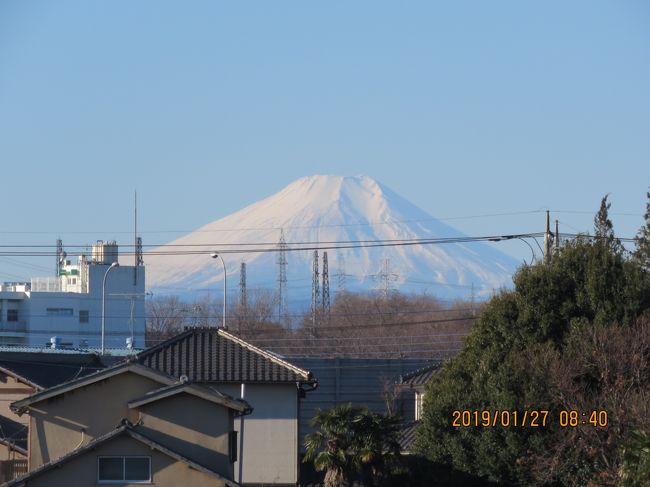 1月27日、午前8時40分頃にふじみ野市より素晴らしい富士山が見られました。　空気が澄み切っているためにはっきりと見られました。<br /><br /><br /><br />＊素晴らしかった富士山