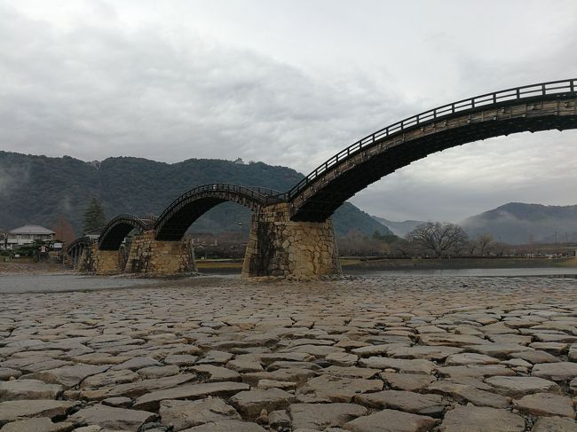 出張帰りに錦帯橋