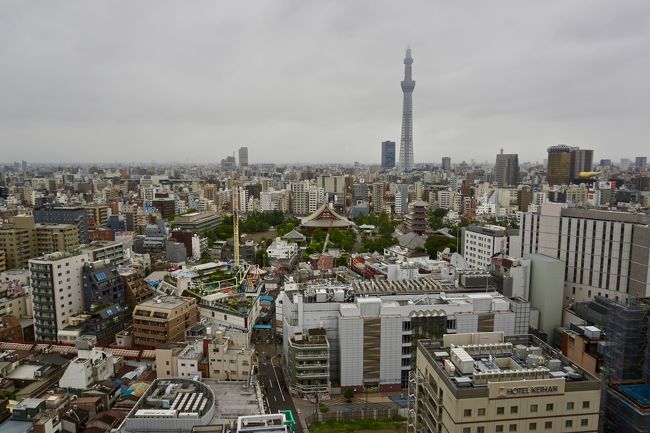 私が、30年以上も前のまだ学生時代、浅草3丁目に住んでいた当時から....<br /><br />....「なんか、背が高すぎて、浅草に合っていないなあ.....」....<br /><br />...........「外見のデザインがダサく、センスねぇなぁぁ.....」.......<br /><br />....「ボロいけど、値段だけは高そうだなぁぁ.....」.....<br /><br />..............................「駅から遠いぃぃぃ~なあ.......」etcetc......<br /><br />とか、いろいろと個人的に勝手なネガティブイメージを持っていたホテルなんです。<br /><br />そんなホテルに今回、宿泊して見ました。<br /><br />価格は、16,422円/泊なり.....<br /><br />写真:<br />宿泊当日は、どんより曇り、時たま雨がちらほら。ちょっとだけ、残念なビューではありました。