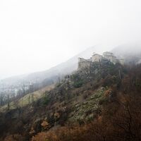 チンクエテッレとアオスタ～北イタリアの海と山の絶景巡り 【１０】雨に煙る古城（2018/3/10）