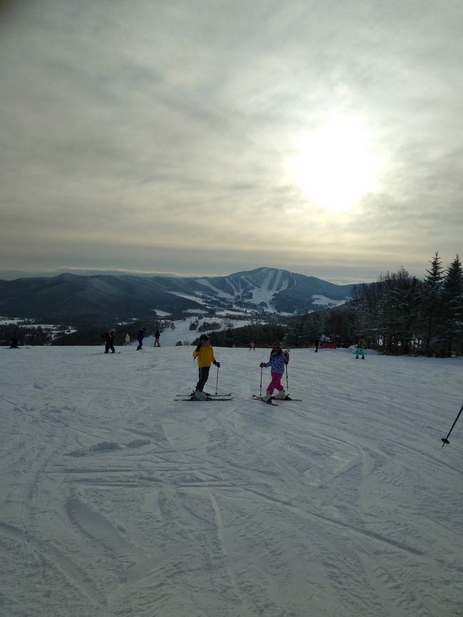 今シーズン2度目、2019年初のスキー★<br />場所を迷って・・・雪が豊富なところ(この時期なら人口雪じゃないところ)で、車でいけるやや近めの場所、で探してみました。<br />昨年末に新潟(五日町)でスキーしたので、ちょっと違う方向で長野方面で。草津もよさそうだったけど、やはり知名度ある温泉地なので、宿泊が高い~~スキーの時の宿泊は、リフト券やレンタルもあるのでコスパ重視!で、結果菅平になりました。<br />1日目は、軽井沢に立ち寄り、ハルニレテラスのおしゃれさを楽しみ、ホンモノの池に作られたスケートリンクで今シーズン初スケートも満喫できてよかった!<br />菅平のホテルはまあ、合宿所?!な感じだったけど、レンタルは1日2000円とお安く(ちょっとトラブルありましたが・・・)、とにかく雪がフカフカでいい感じだったのがよかった!スキー場は1か所だけど、エリアが分かれていてそれぞれ楽しめそうだし。もう少しいい感じのホテルがあったらまた行きたいな~~<br />帰り立ち寄った上田市のふるさとさなだ館の施設もすごく良くて、あったまって帰宅しました!<br />