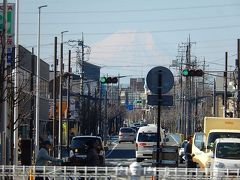 上福岡駅から見られた富士山