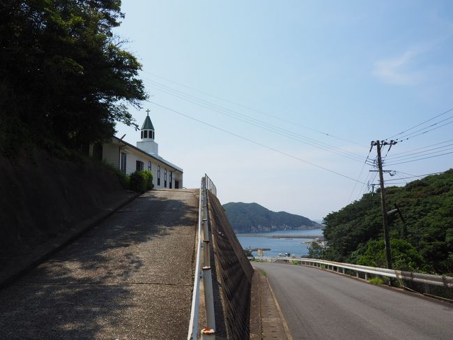 以前から行ってみたかった上五島へ。<br />個人旅行で行ってみました。<br /><br />7/5 (金)<br />NH661 8:15 羽田発 10:00 長崎着<br />五島産業汽船 12:00 長崎港発 → 13:40 上五島(鯛ノ浦港)着<br />五島列島リゾートホテル マルゲリータ 泊<br /><br />7/6 (土)<br />五島列島リゾートホテル マルゲリータ 泊<br /><br />7/7 (日)<br />五島産業汽船 14:00 上五島(鯛ノ浦港) 発 → 15:40 長崎港着<br />多ら福 亜紗<br />ザホテル長崎 泊<br /><br />7/8 (月)<br />NH666 13:40 長崎発 15:30 羽田着<br />