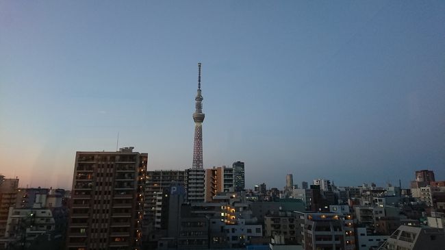 1泊2日の短い間にオフ会に参加して、観光もしてきました。スーパーホテル東京錦糸町駅前に宿泊しました。美味しいものもいっぱい食べれたので大満足。<br /><br /><br />関西から電車と新幹線で数時間…。<br />10時15分頃に品川に到着しました！<br />何となく、駅も関西とは違った雰囲気。静かで落ち着いている感じ。<br /><br />品川駅から新橋に移動し、都営浅草線に乗り換えて、目的地の押上駅に向かいます。<br /><br />そこからランチ会の会場のスパイスカフェへ。<br />駅から徒歩10分くらいで着くようですが、方向音痴の私はタクシーで。<br /><br />スパイスカフェは、古民家を改装して作られたようで、最初に見た時はお店だと気づきませんでしたw<br />お店の周りから、スパイスのいい香りが漂ってきたので、無事にみつけることが出来ました。