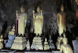 2019早春、ベトナムとラオスの旅(25/28)：2月15日(7)：ルアンパバーン(22)：メコン川クルーズ、パークウー洞窟、洞窟の仏像群