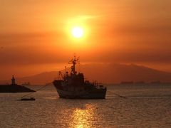 マニラ湾の夕日を見る（from Manila Baywalk)