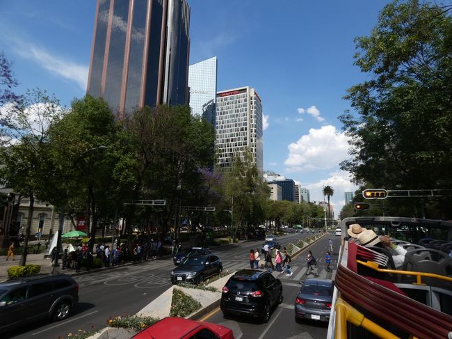 メキシコシティ 市内観光バス コンデサ地区からレフォルマ通り (Condesa/Roma Norte/Reforma, Turibus, Mexico City)