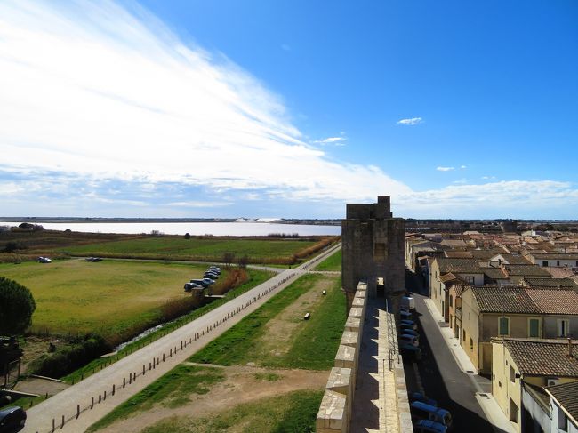 ピンクに染まる海!!!エグモルツ(Aigues-Mortes)徘徊３ 2019年３月毎年行ってる南仏プロバンス＋モンペリエ＋ヴィルヌーヴ＝レザヴィニョン＋ボーケール ８泊１０日　1人旅(個人旅行)２０