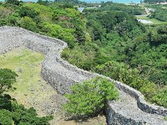 沖縄12　今帰仁城跡b  曲線美の城壁・離島の眺望も　☆御内原-御嶽-歌碑-平郎門に戻り