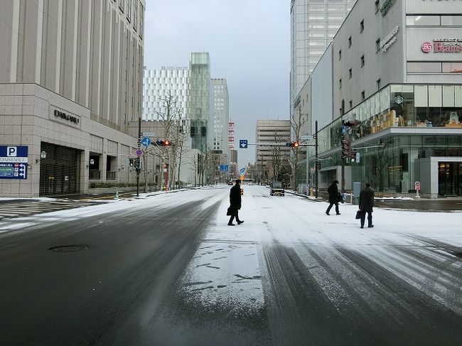 気温28度の香港を出て向かった先の札幌はなんと３度、３月も末とは思えない寒さでした。