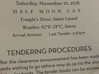  10泊Veendam★1★Sat, Nov10 Half Moon Cay, Bahamas