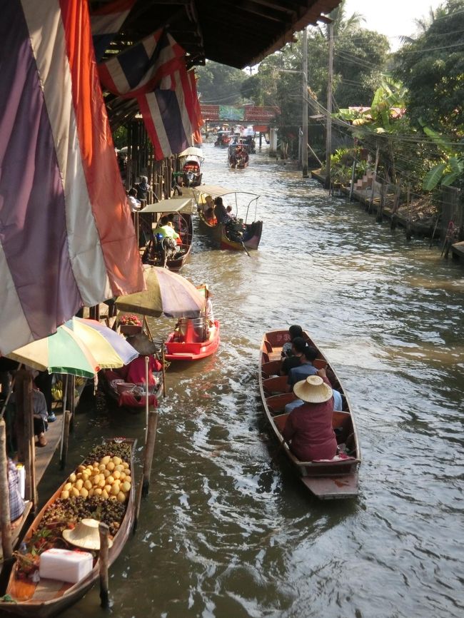 寒い時は温かい国に行こう！初めてのタイ旅行　7　ダムヌーン・サドゥアクの水上マーケット