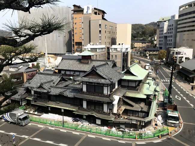 ３月末の松山城と道後温泉