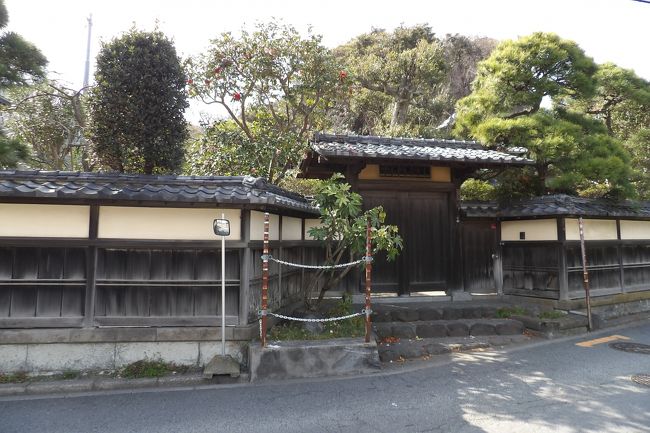 　笹目町から北上する一方通行の狭い道路沿いにも長い築地塀で囲まれたお屋敷が幾つかある。こうした広い家屋敷のお屋敷には中に茶室があっても、道路側からは伺い知ることができない。道路側から家屋敷内に茶室があることを確認できるのはもっと家屋敷が狭いお屋敷の場合である。<br />　これほど広い家屋敷になると屋敷森とでも呼ぶべき木立が多く聳え、母屋さえも遮ってしまっている。こうしたお屋敷に茶室があったとしても何ら不思議はないのだが、築地塀と木立に阻まれて、たとえあったとしても道路側からは全くのところ見えない。この春に確認できたものも少なくないが、鎌倉には茶室が多くあることは確かだ。しかし、果たしてどのくらいあるのかは皆目見当が着かないというのが実情である。<br />（表紙写真はお屋敷の門）