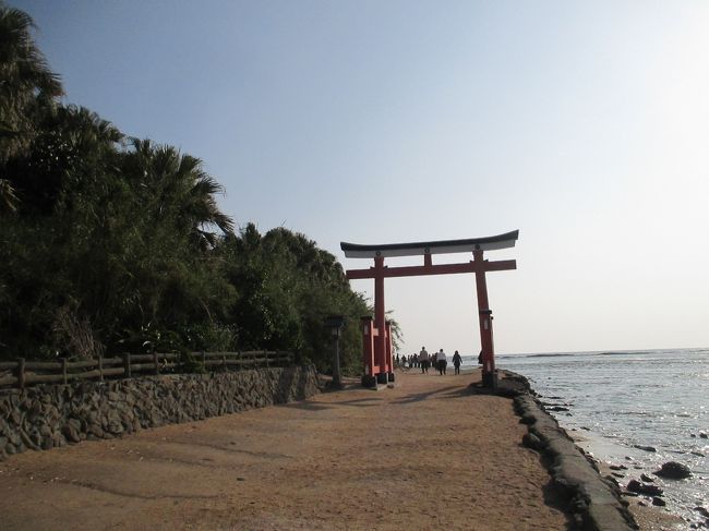最初の寄港地は、宮崎港。<br />強風の中、歩いて、青島神社へ。<br />バスで半日ドライブ観光のオプショナルツアーでした。