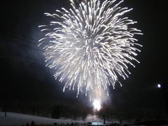 感激！スキー場で花火in富良野