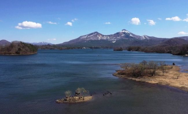 磐梯山と桧原湖(ひばらこ) を空撮してきました【福島県】東北 GW お花見　ドライブ　初日　2019