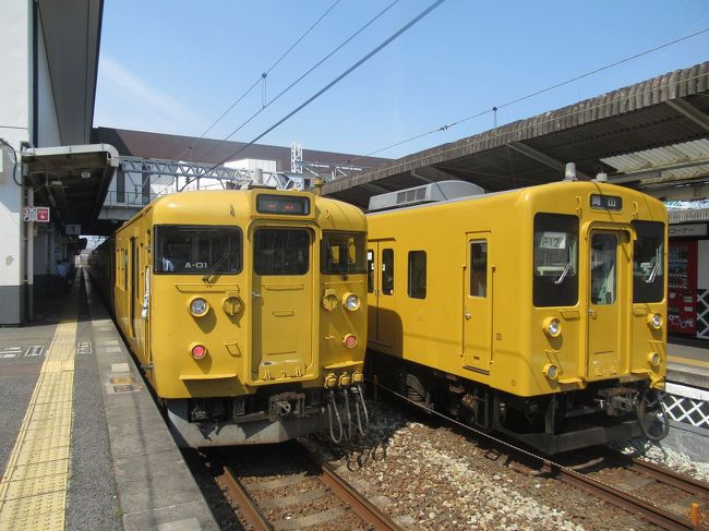 旅の2日目。岡山駅から山陽本線のローカル電車に乗って倉敷へ向かいます。<br />国鉄時代に作られたレトロな電車に乗って各駅停車の旅です。