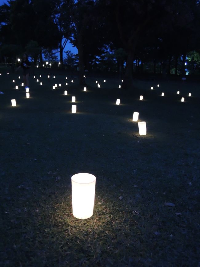 夏の奈良で毎年行われている燈花会に行き、次の日に平城京跡を散策しました。
