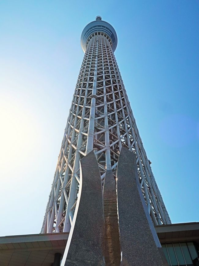 モニュメント（Monument）は、記念碑、記念建物、記念館、銅像、慰霊碑、忠魂碑、忠霊塔など、何かを記念したり称えたりするために作られた有形の作品のこと。<br />           <br />（澄川喜一公式ホームページ より引用）・・<br />日本を代表するランドマークとなる東京スカイツリー。<br />このようなビッグプロジェクトに彫刻家である私がデザイン監修者として参加したのは初めてのことと思います。東京スカイツリーのような象徴的構造物を造るときには、 周辺全体を美しく創造する環境造形の意識が大変重要です。<br /><br />かつて私は東京湾アクアラインの換気塔（風の塔）のデザインなども手掛けたことがあり、 常に設計者と協働してきました。今回は素晴らしい設計技術者の集団である日建設計に、 私がデザイン監修として加わり、コンセプトや美しい形を一緒に考えてきました。デザイン・コンセプトは、単純なものでなければならないと考え、「シンプル・イズ・ビューティフル」、そして不思議な形にもこだわりました。私たちにとって不思議な建築ほど魅力的なものは ありませんから。<br /><br />東京スカイツリーの課題は、狭い場所に高いタワーを建てることでした。 東京タワーは4本の脚を広げて建っていますが、東京スカイツリーは敷地に余地が無く、 狭い場所に高いタワーを建てることになりました。この課題をクリアし、美しいデザインを実現するヒントが五重塔にありました。その姿は高く、美しく、日本的な美を備えており、モニュメントとしては最高のものです。五重塔は中心の心柱を取り巻く側柱が支える日本独自の構造です。東京スカイツリーは地震や強風でも電波を発する上部が揺れないことが求められています。そこで長い年月にも耐え建ち続けている五重塔の構造に現代の最先端技術を加え、下の方で揺れを吸収する最新の仕組みになっています。<br /><br />左右対称に見えるのは3カ所　不思議なデザインが魅力<br />東京スカイツリーのデザインは、まず初めにいくつもの模型を作って、設計面から構造を細かく検討しながら決定しました。<br />そして、地上面を正三角形にし、上にいくほど徐々に丸くなるデザインが採用されました。このデザインにすると、左右対称に見えるところが3カ所しかなく、不思議な見え方になります。 建築途中の東京スカイツリーを見た友人から「タワーが傾いているぞ」と電話があり、狙いは成功したと思いました。<br /><br />私の彫刻のテーマは、日本刀のような「そりのあるかたち」がテーマです。 東京スカイツリーの不思議な見え方は、この&quot;そり&quot;と、少し膨らんで見える美しい&quot;むくり&quot;が不思議な魅力です。<br />「反り」とは、しなやかな湾曲のこと。 「起り」とは、ゆるやかなふくらみのこと。日本刀には、「反り」と「起り」があります。日本刀は美しいです。しなやかで、強い、これは日本独特の美しさと言えます。<br />スカイツリーは、一直線のデザインではありません！！ 「反り」と「起り」があるのです。 この美しさを、スカイツリーに取り入れられました。この日本の美しい五重塔は、仏舎利塔で誰でも手を合わせたくなるような祈りの塔として造られています。 スカイツリーは未来の平和を祈る世界一の塔になると思います。<br /><br />日本人の「知恵」と「技術」の総合力<br />構造はパイプ構造、円柱で角がありません。これは１本１本職人の手作業で溶接されました。 誰でもできるものではありません。だから、スカイツリーができたと思います。<br />スカイツリーが完成した時は、日本は災害に見舞われ、少しずつですが立ち上がっている最中でした。もう一度立ち直るための象徴でもある、震災の復興のシンボルにと、私は想いを託しました。<br />私は、「TO　THE　SKY」 から、スカイツリーを眺める景色が大好きです。スカイツリーに遊びに行ったら、ぜひ「TO　THE　SKY」の中へ入って、上を見上げてみてください。<br /> http://www.sumikawa-art.com/tokyoskytree.html　より引用<br /><br /> 東京スカイツリー（英: TOKYO SKYTREE）は、東京都墨田区押上一丁目にある電波塔（送信所）である。観光・商業施設やオフィスビルが併設されており、ツリーを含め周辺施設は「東京スカイツリータウン」と呼ばれている。2012年（平成24年）5月に電波塔・観光施設として開業した。 <br />（フリー百科事典『ウィキペディア（Wikipedia）』より引用）<br /><br />東京スカイツリー　については<br />http://www.tokyo-skytree.jp/