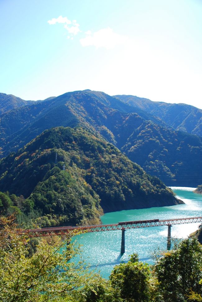 ひとり紅葉狩り部　奥大井湖上駅周辺に少し早い紅葉（もみじ無し）を見に行く