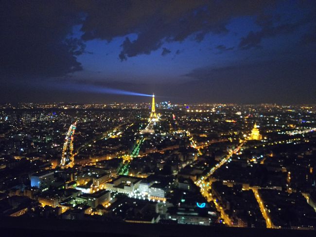 2018夏 フランス・ドイツ周遊 4日目 エッフェル塔 昼の顔・夜の顔 モンパルナスタワーからの眺め