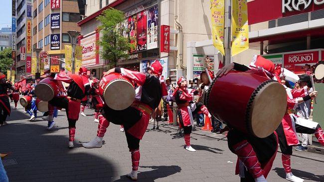 サンシャイン60通りで行われた「池袋めんそーれ祭り」へ行ってきました! 暑くて大変でしたが楽しかった~!!