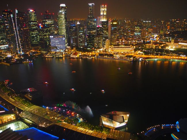 2016.3　シンガポール ⑤ マリーナベイサンズから夜景を楽しみ、台北乗り継ぎで帰国