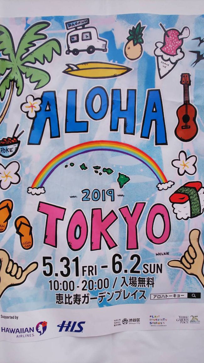 今年の秋に勢いでハワイに行く事にしました!<br />パパは仕事で行けないので、じーじ、ばーば、姉、私、娘で行く事に。<br /><br />母と姉はハワイに向けて、いつもアロハトーキョーで買い出しをするんだとか。<br /><br />そんなこんなでついて行ってみました!<br />初、アロハトーキョーです!