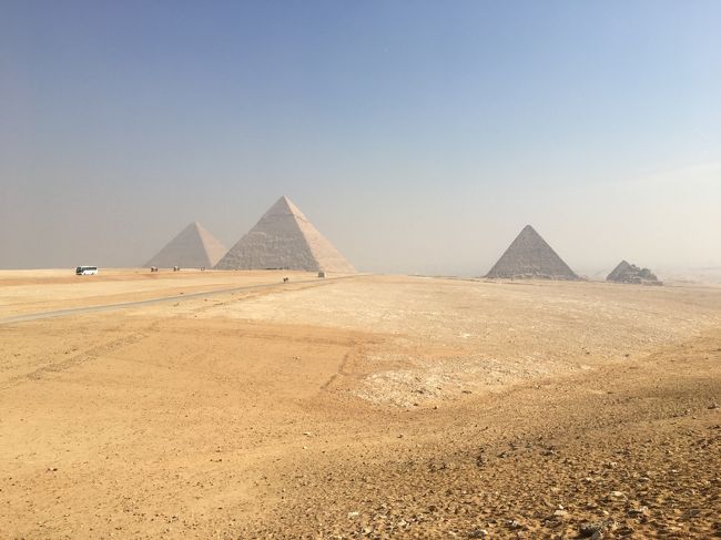 エジプトに出張した週末の観光です。５０００年の歴史を誇り、今見てもその技術に驚かされます。ピラミッドは想像以上に高く、険しく、山のようでした。<br />雨の降らない砂漠地帯ならではですが、ミイラやピラミッドが比較的良い保存状態で残っています。
