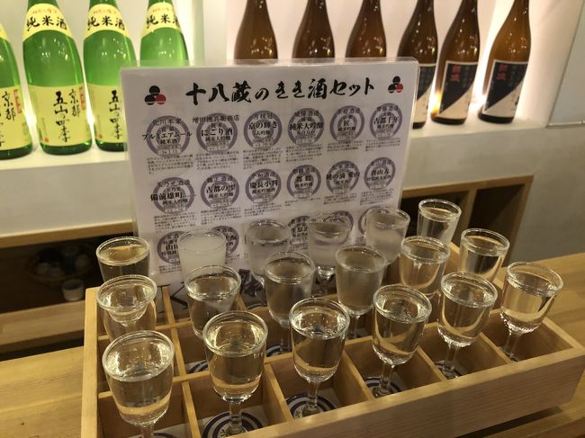 京阪本線の宇治伏見1dayチケットを使って、京都伏見、宇治、中書島の3エリアをたっぷり1日かけて巡ってきた。<br /><br />利用駅と経路<br />1.伏見稲荷駅<br /> →伏見稲荷神社<br /> https://4travel.jp/travelogue/11498488<br />2.宇治駅<br /> →平等院鳳凰堂、宇治上神社<br /> https://4travel.jp/travelogue/11503394<br />3.中書島駅<br /> →月桂冠大倉記念館、キザクラカッパカントリー、寺田屋、伏見酒蔵小径<br /><br />表紙写真:<br />伏見酒蔵小径名物、SNS映えな「18種の利き酒セット」