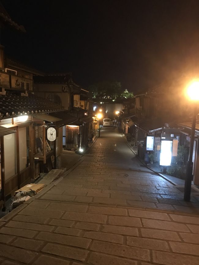 今年のGWどこか近場で散策しようと思い、京都へプチ旅行<br />今まで日中の京都しか知らなかったので、夜の静かな京都を散策出来て良かったです。