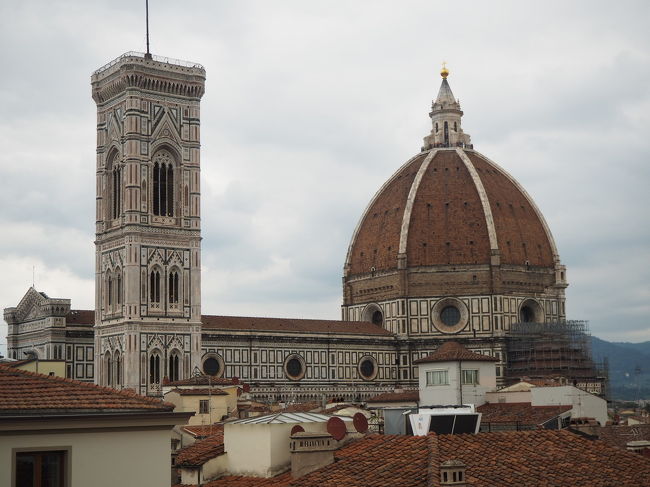 念願のイタリアへ！<br />南イタリアのベストシーズンがはじまる6月に照準を当て、あれもこれも行きたい！というよくばりを詰め込んで駆け巡りました(^^)<br /><br />個人手配で節約しつつ、行きたいところはほぼ制覇できたかなぁ♪<br /><br />旅行記②は2日目の旅行記です。<br /><br />1日目:深夜便にてHND→LHR→PSA。<br />ピサの斜塔見学→フィレンツェ市内観光<br />2日目:フィレンツェ市内観光→ローマ→カプリ島<br />3日目:カプリ島→ポジターノ→アマルフィ<br />4日目:アマルフィ→ポンペイ→ローマ<br />5日目:ローマ<br />6日目:FCO→CDG→HND(7日目)